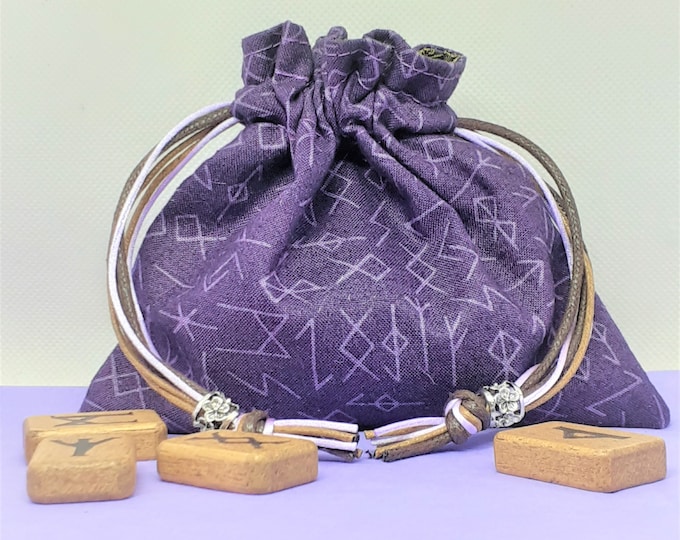 Deluxe Runes-Ogham-Dice- Pouch Bag- Perfect Gift-Yourself-Friends-Family-Loved One