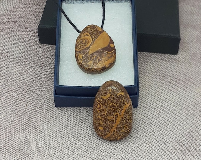 Jasper- Pendant- Black Cord- Gift Box- Gift-Yourself- Friends-Family-Loved One-Gift Box