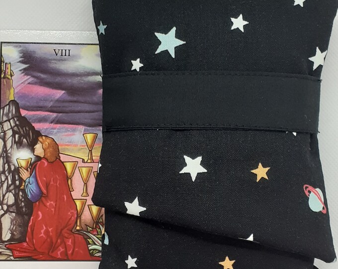 Deluxe Pocket Style Tarot Cards cards pouch Bag, lined pouch, handmade- New Design- Glow in the Dark