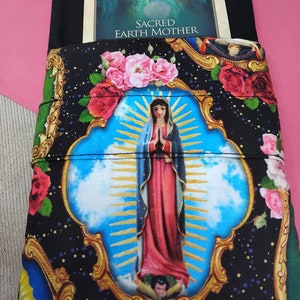 ORACLE estilo bolsillo de lujo- TAROT GRANDE Nuestra Señora de Guadalope-Madre María- Bolsa de tarjetas, bolsa forrada, hecha a mano- Nuevo diseño