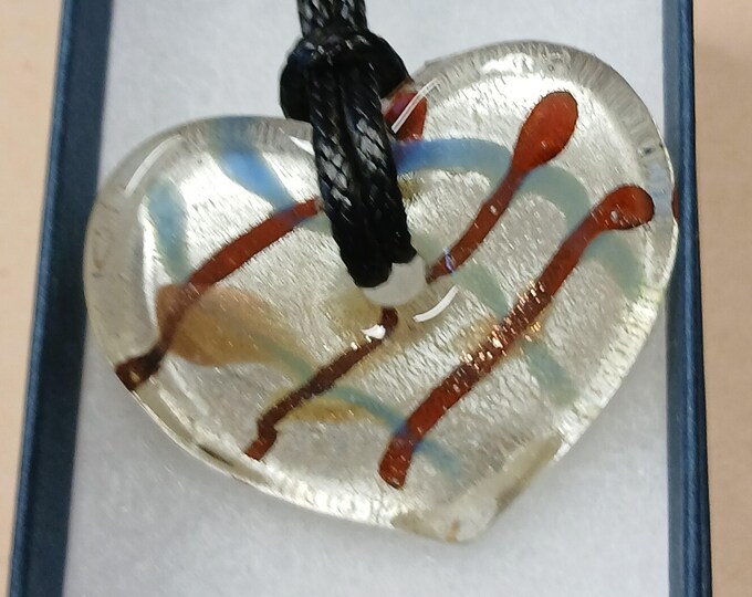 Colourful Glass Pendant - Pendant- Black Cord - Gift-Yourself- Friends-Family-Loved One-Gift Box