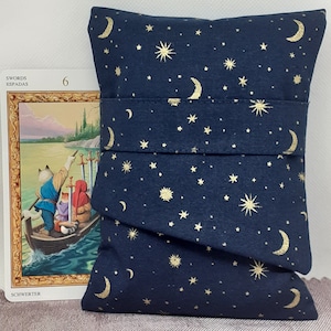 Bolsa de cartas de Tarot estilo bolsillo de lujo, bolsa forrada, hecha a mano- Nuevo diseño