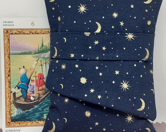 Deluxe Pocket Style Tarot Cards cards pouch Bag, lined pouch, handmade- New Design