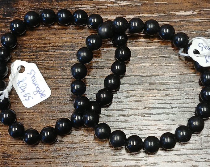 Shungite-Bracelet- 8 mm Beads-Handmade-Gift-Yourself-Friends-Family-Loved One