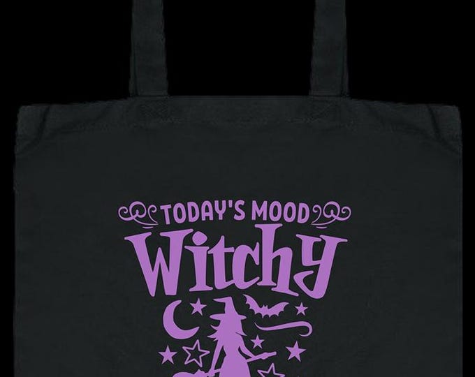 Tote Bag- Black- Long Handle- Unique Designs-Double Side Printing-Perfect Gift-Yourself-Friends- Family-Loved One