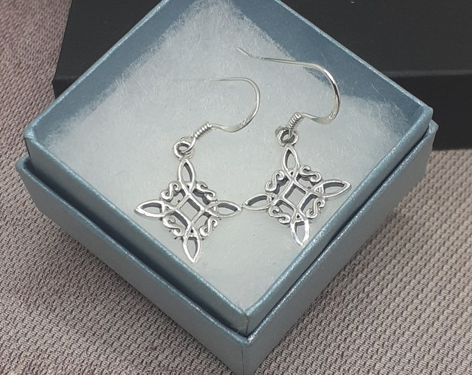 Witches Knot -Earrings- Sterling Silver 925-Pair-"Goddess Collection" Perfect for you, friend or a Loved one- Gift Box