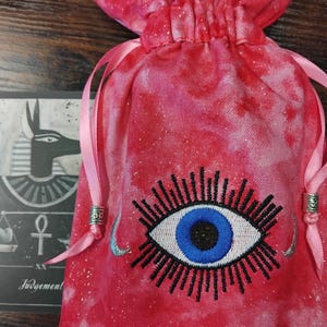 Bolsa de lujo para cartas de Tarot, bolsa forrada, bordada a mano, cuentas de plata tibetana, nuevo diseño