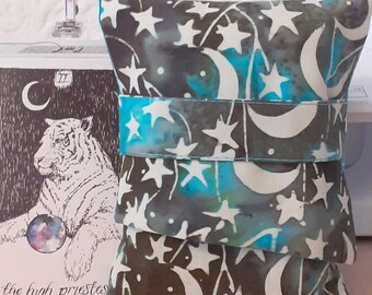Handgemaakt mini-tarotkaartzakje: gevoerde tas met watten