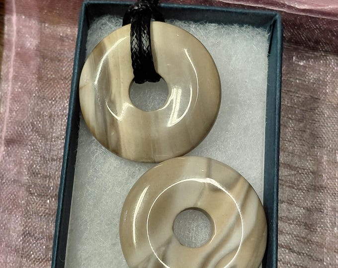 Flint-Donut -30 mm-  Black Cord-Gift-Yourself- Friends-Family-Loved One- NEW- Gift Box