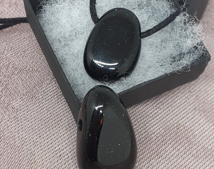 Greenstone - Pendant- Black Cord - Gift-Yourself- Friends-Family-Loved One-Gift Box
