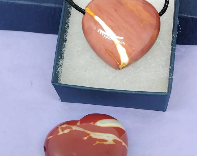Mookaite - Pendant- Black Cord - Gift-Yourself- Friends-Family-Loved One-Gift Box