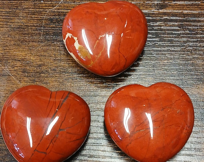Red Jasper-Large-45 mm-Puff-Heart-Gift-Yourself-Friends-Family -Loved One
