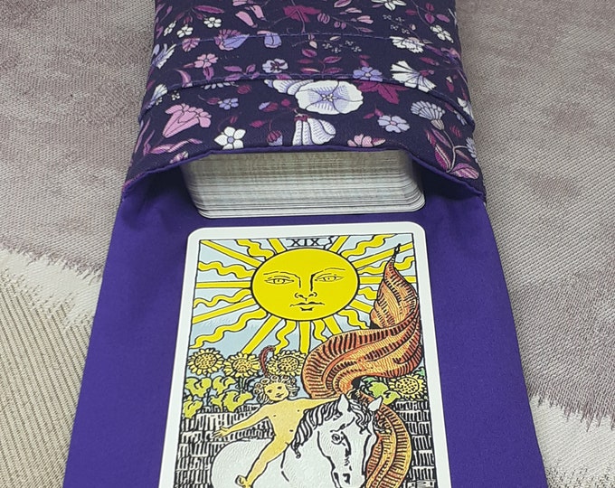 Deluxe Pocket Style Tarot Cards cards pouch Bag, lined pouch, handmade- New Design