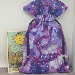 Deluxe Tarot cards pouch Bag, lined pouch, handmade - Beads- New Design- Glittery Fabric
