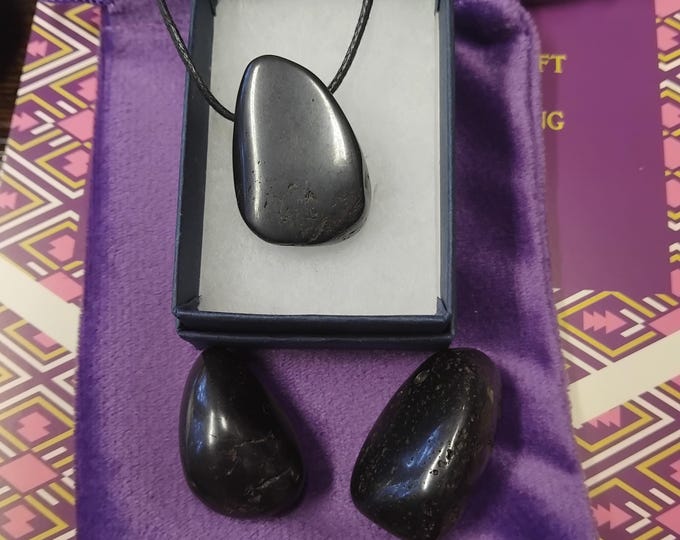 Magnetite- Pendant- Black Cord - Gift-Yourself- Friends-Family-Loved One-Gift Box