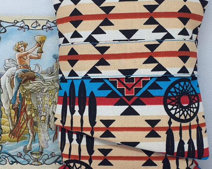 Deluxe Pocket Style Tarot Cards cards pouch Bag, lined pouch, Dreamcatcher- handmade- New Design