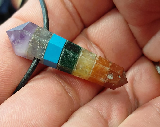 Chakra- Pendant: Black Cord Amulet
