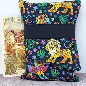 Bolsa de cartas de tarot estilo bolsillo de lujo, bolsa forrada, hecha a mano, nuevo diseño