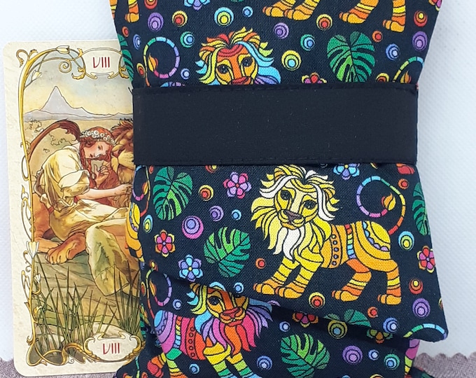 Deluxe Pocket Style Tarot Cards cards pouch Bag, lined pouch, handmade- New Design