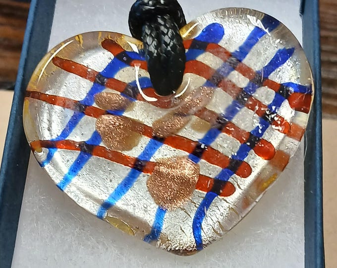 Colourful Glass Pendant - Pendant- Black Cord - Gift-Yourself- Friends-Family-Loved One-Gift Box