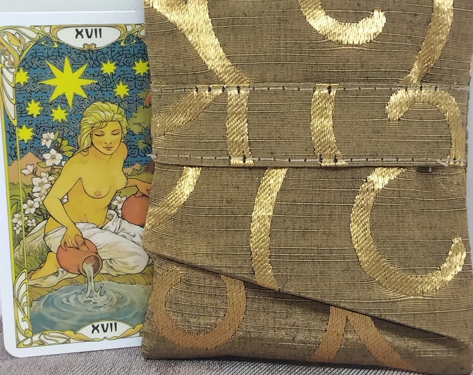 Deluxe MINI Pocket Style Tarot Cards cards pouch Bag, lined pouch, handmade- New Design