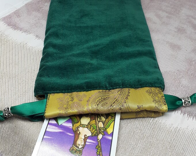 Luxury Velvet Deluxe Style Purple Tarot Cards cards pouch Bag, lined pouch, handmade- New Design