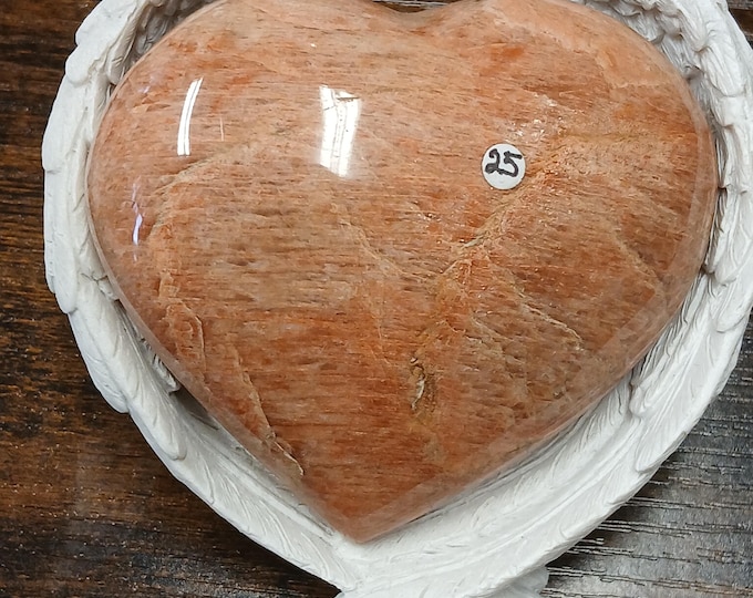 Sunstone Moonstone -XL Heart-Angel Wing Dish-Gift-Yourself-Friends-Family-Loved One