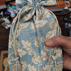 Deluxe Tarot Karten Beutel Tasche, gefütterter Beutel, handgefertigt -Silberperlen- Boxed Bottom Bag-New Design