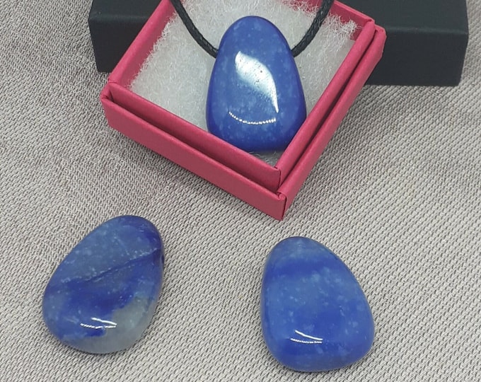 Dumortierite- "A" Grade - Pendant-Black Cord- Gift Box- Gift-Yourself- Friends-Family-Loved One-Gift Box