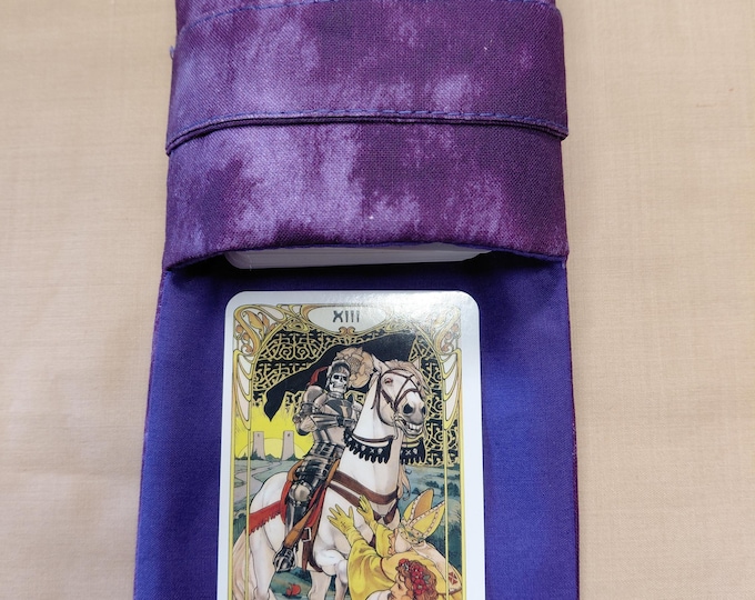 Handmade Mini Tarot Card Pouch: Starry Pocket Bag (6x10 cm)