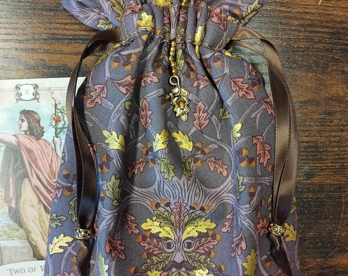 Deluxe Tarot cards pouch Bag, lined pouch, handmade -Beads- New Design
