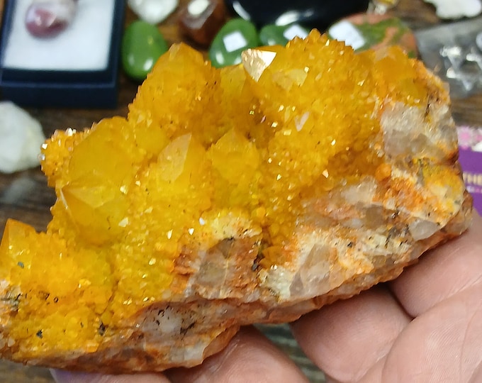Orange -Large-Golden-Spirit Quartz Piece-Gift-Yourself-Friends-Family-Loved One