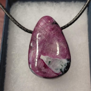 Ruby- AA Grade- Pendant Necklace- Cord - Gift-Yourself- Friends-Family-Loved One-Gift Box