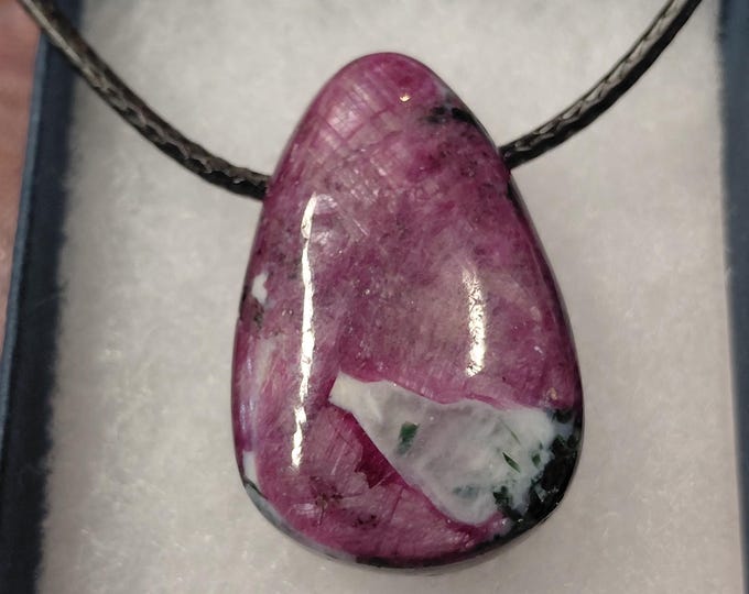 Ruby- AA Grade- Pendant Necklace- Cord - Gift-Yourself- Friends-Family-Loved One-Gift Box
