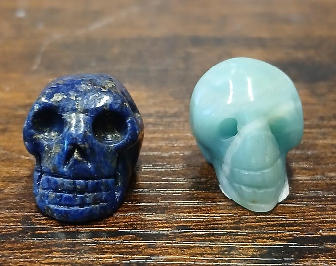 Mini-Lapis Lazuli-Amazonite- Skull-Gift-Yourself-Friends-Family-Loved One