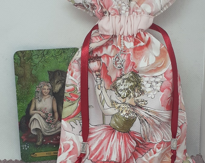 Deluxe Tarot - Oracle- cards pouch Bag, lined pouch, handmade -Charm- Beads- New Design