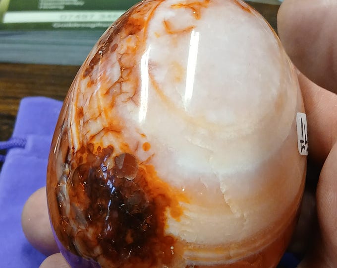 Carnelian-Large Egg-Physical Healing-Creativity-Gift-Yourself-Friends-Family-Loved One