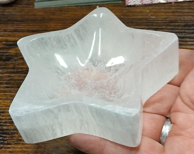 Selenite-Star Bowl-10 cm-Gift-Yourself-Friends-Family-Loved One
