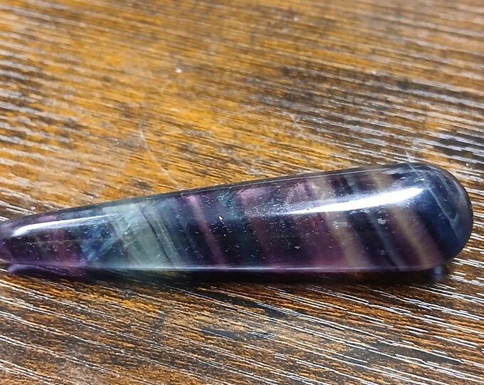 Rainbow Fluorite "AA" Grade - Wand - 80 mm Aura cleansing -Protection-Gift Box-Gift-Yourself-Friends-Family -Loved One