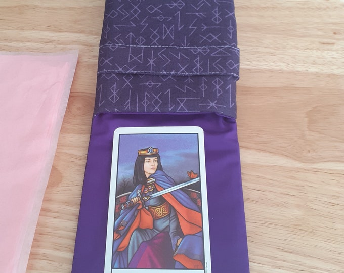 Deluxe Pocket Style Tarot Cards cards pouch Bag, lined pouch, handmade- New Design