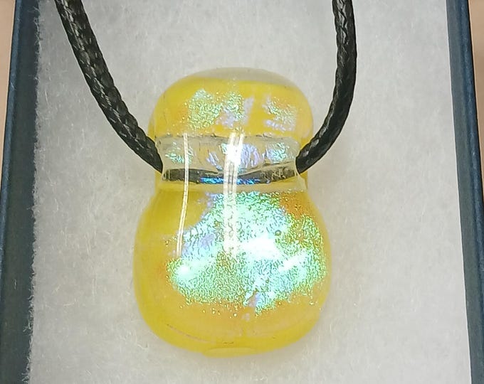 Colourful Glass Pendant - Pendant- Black Cord - Gift-Yourself- Friends-Family-Loved One-Gift Box