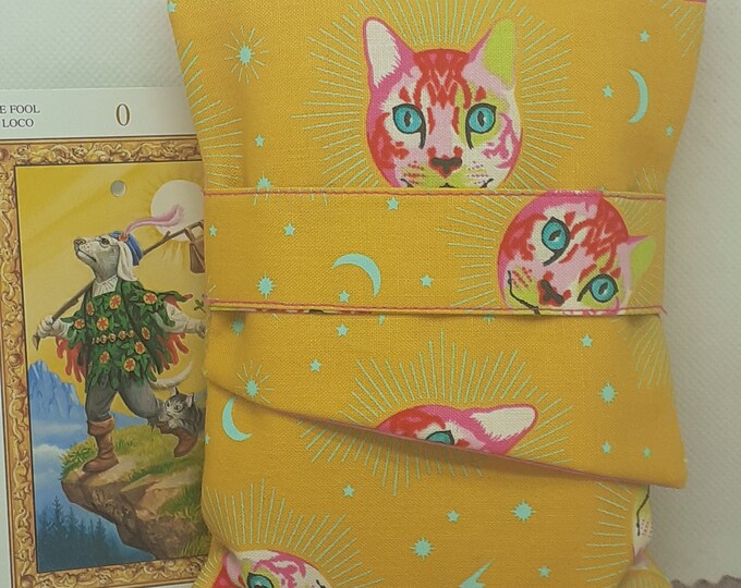 Deluxe Pocket Style Tarot Cards cards pouch Bag, lined pouch, handmade- New Design