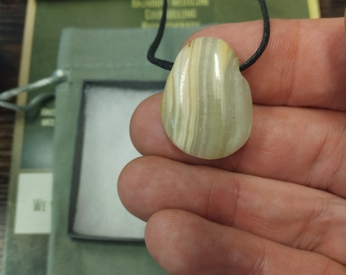 Onyx Marble-Pendant- Black Cord - Gift-Yourself- Friends-Family-Loved One-Gift Box