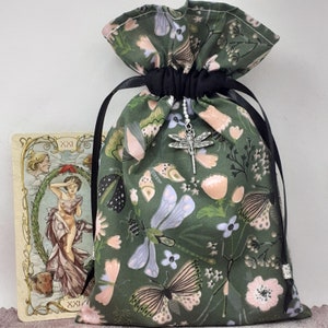 Bolsa de lujo para cartas del tarot, bolsa forrada, hecha a mano, Charm, Cuentas de plata tibetana, Nuevo diseño