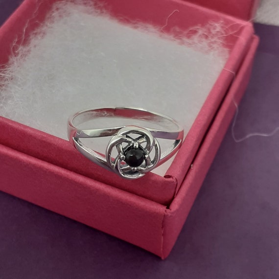 Anello In Argento Con Ossidiana Nera - Foto 3