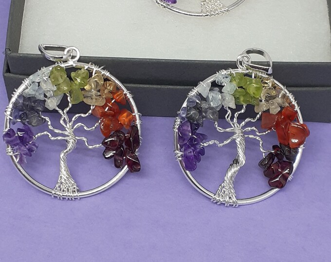 Chakra-Pendant- Silver Plated-Black Cord Aura cleansing -Protection-concentration-Gift for Yourself- Friend-Loved One-Gift Box