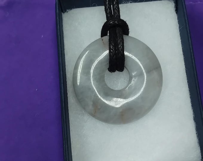 Luna Rose-Donut -30 mm-  Black Cord-Attracts love & romance- NEW- Gift Box
