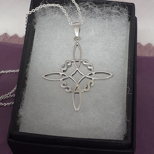 Nudo de bruja - Colgante de plata de ley 925 - Nueva "Colección Diosa" - Hermoso regalo - Para ti - Amigos - Familia - Ser querido