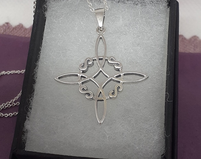 Witches Knot -Pendant Sterling Silver 925 - New "Goddess Collection"- Lovely Gift- Yourself- Friends- Family-Loved One