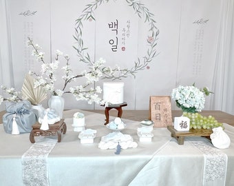 Option F, Baby boy Dohl / 100 day Table, Korean Traditional Party Table,